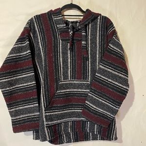 Vintage made in USA  mexcali blues Poncho hoodie men’s size XL